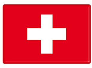 AG Design Autocollants de A à F/9402 3D Drapeau de la Suisse 9 x 5 cm