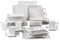 MALACASA Services de Vaisselle 6 Personnes, 36 Pièces Assiettes Blanche Porcelaine, Ensemble de Assiettes Plates/Bols à Céréales Compatible avec Lave-vaisselle et Micro-ondes - Série Flora