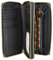 Hochwertige XXL Vintage Leder Damen Geldbörse Portemonnaie langes Portmonee Geldbeutel Organizer aus weichem Leder mit extra vielen Fächern inkl. RFID in schwarz - 20x11x3,5cm (B x H x T)