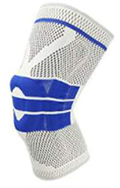 Knieschoner RENRUIRUI- Kompression Atmungsaktiver Rutschfester elastischer Druck um Meniskusverletzungen Laufen/Badminton/Klettern Knie-Beinschützer (Color : Gray, Size : 34-42cm)