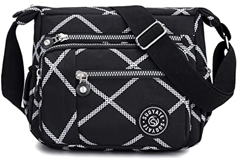 Womens Multi Pocket Messenger Cross Body Bag - Travel, Casual, Shoulder, Handbag for Shopping, Travel, Hiking, Daily (7)