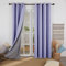 Deconovo 100% Blickdichte Vorhänge Verdunkelungsgardinen Leinenimitation Total Verdunkelung Thermovorhang Wohnzimmer Ösenvorhang, 229x132cm(HöhexBreite), Lavendel, 2er Set