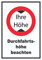 HB-Druck Durchfahrtshöhe Schild mit Ihrer Wunschhöhe Symbol und Text A4 (210x297mm)