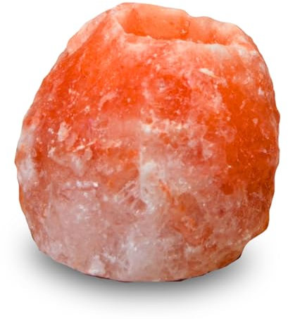 Zen'Light Kerzenhalter Rock aus Himalaya aus Salt Range Pakistan - Salt Range Pakistan, 500 g, Orange