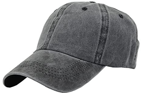 Leoodo Baseball Cap Herren Damen 6 Panel Vintage im Washed Used Look, Unisex Baumwolle Baseballkappe Basecap Mütze Outdoor Running Freizeit Sport Verstellbar Einfarbig, Mütze Farbe 2020:Schwarz