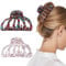 Shinowa 2 PZS Pinzas de Pelo para Mujeres, Antideslizante Clip de Pelo, Clips para Cabello de Concha de Tortuga Bohemia Accesorio para Cabello para Mujer, Niñas - Colorido + Rosa