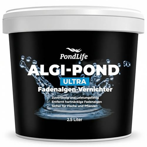 PondLife ALGI-POND ULTRA Fadenalgenvernichter für Teich, phosphatfrei, gegen Fadenalgen im Gartenteich, 2,5 Liter, bei korrekter Dosierung fisch- & pflanzenverträglich, BAuA N-91255
