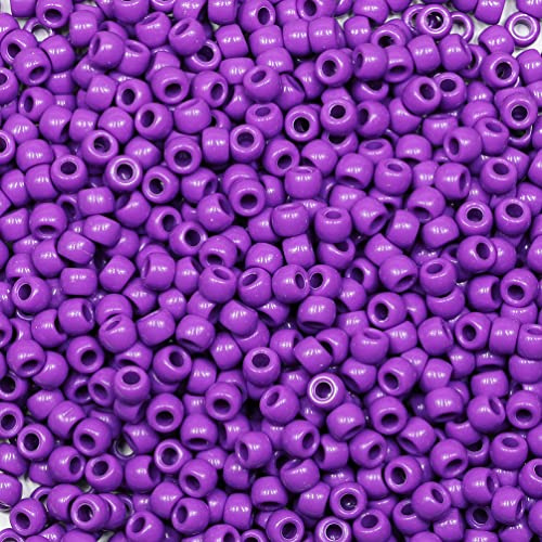 Tibaoffy Crafts Dark Purple Beads 6x9mm,Pony Beads Total About 1000pcs