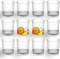 M.W - Bicchieri in plastica dura trasparente, 12 pezzi bicchieri di plastica riutilizzabili da 350 ml, in policarbonato, infrangibili, set di bicchieri Whisky e cocktail, BPA-Free.