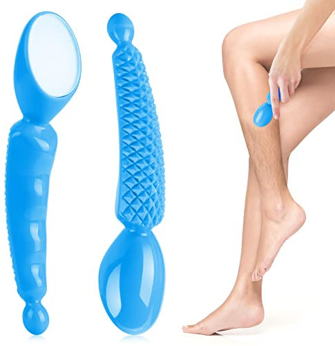 WT Depiladora de Cristal,Nano Hair Remove para hombres y mujeres,Herramienta de Depilación de Exfoliación sin Dolor, Piedra Depiladora, Depiladora Física Rápida y Fácil(Azul)