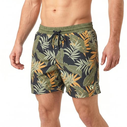 RIPT Performance Pantaloncini da Bagno da Uomo Ad Asciugatura Rapida con Protezione Solare UV 50 Costume da Bagno Uomo (Pacco da 1)