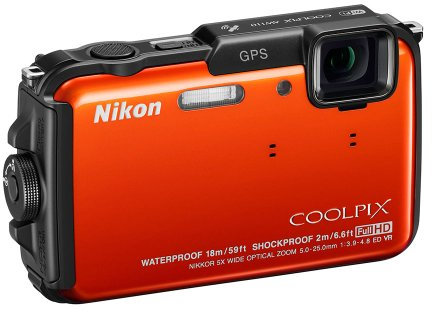 Nikon Coolpix AW110 Digital Camera 16.0MP with 5X Wide-Angel Optical Zoom Waterproof/Shockproof 3.0-Inch Display Full HD Red (Renewed)