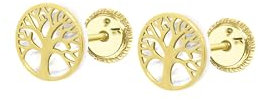 TIME ROAD Pendientes HIN00004/8 Oro Arbol vida Mujer