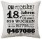 18. Geburtstagsgeschenk für Mädchen Junge Zierkissenbezüge Geschenk für Sie 18 Jahren Geschenke für Tochter Schwester Geschenkidee 18. Geburtstag Deko Kissenbezug 45 x 45 cm (18th)