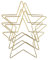 Pentagramm Traumfänger aus Metall,Metallrahmen Stern Metallring zum Basteln 20cm, Metall-traumfänger-Set, Pentagrammförmige Blumenkranz Handwerk Reifen für Thanksgiving Weihnachten Neujahr (10 Stück)