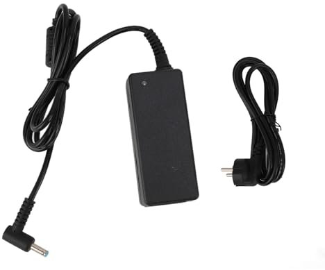 Cargador Universal para Computadora Portátil HP, Adaptador de Corriente de Carga Rápida para Portátil de 19,5 V 2,31A con Cable de Alimentación, Adaptador de Cargador de Repuesto