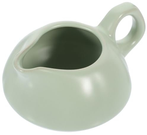 PartyKindom Ceramic Gravy Boat with Handle, Pitcher, Multi-Functional Milk Jug, Easy to Clean, Ideal for Gravy, Sauces, and Condiments, 4-in-1 Design, 3.9 X 2 X 2 Inches