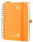 POPRUN Kalender 2024 2025 Tagesplaner 21,5 x 14,5 cm, Tageskalender A5 1 Tag 1 Seite (Montag - Sonntag), Terminplaner (Aug.2024-Jul.2025) Ringbuch mit Hardcover, Plastiklineal - Orange