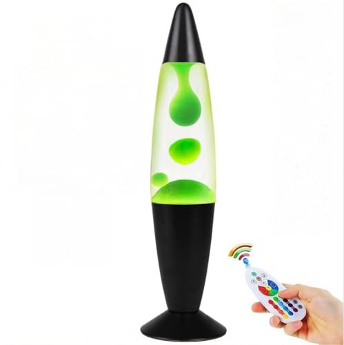 ORDERSOON Remote-Controlled 13 LED Magma Liquid Motion Lamp - 16 Color Changing, Relaxing Night Light, Perfect Home Decor Gift for All Ages(Black)