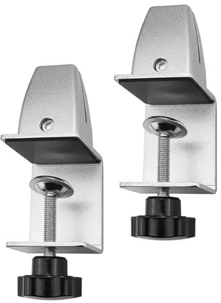 Namvo 2 Stück Schreibtisch-Trennklemme, Aluminium-Schreibtisch-Trennwand-Stützklammern, Büro-Schreibtisch-Schild-Klemme