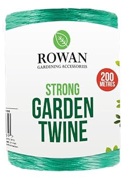 Sixstore Cordel de jardín de 200 m, color verde natural | Cuerda de jardín duradera | Cordel de jardín verde para plantas | Cordel de cuerda para corbata de jardín verde | Cordel de polipropileno | Cu