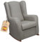 HOME DESIGN & CONFORT® Sillón Orejero Balancín Viena con Tela Antimanchas para Dormitorio, Salón, etc | Mecedora Orejera Fabricado en España (Gris)
