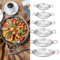 Bandeja multiusos de acero inoxidable para aperitivos, sartén para paellera (20 cm)