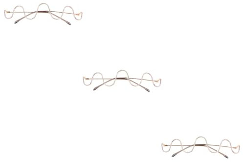 DEARMAMY 3paare Eleganter Metallrahmen Für Fotografie Handgefertigte Dekorative Brille Mit Farbigen Steinen Für Frauen Und Männer Für Feste Und Besondere Anlässe Handgefertigter