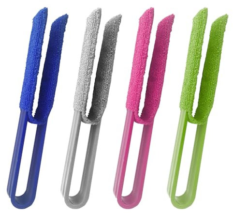 4 Stück Jalousie-Reinigungsbürste, Reinigungswerkzeuge, Jalousie-Staubbürste, Lüfterreiniger, Klimaanlagen-Staubsammler