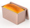 8x4 Inch Pullman Loaf Pan with Lid, 1Lb Dough Capacity, Non-stick Carbon Steel Bread Mold, Toast Mold for Home Bakeware, Sandwich & Toast Oven Baking, Gold