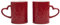 THE CONCEPT FACTORY, KA0385, Amour Mug X2 in Ceramica Resistente, Design Romantico con Scritta Love, Perfetta per Le Coppie, di Facile Manutenzione, capienza generosa, Rosso, 300ml