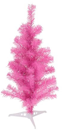 SELF IMPORT AGENCIES Decorazione moderna compatta di vacanza dell'albero di Natale di rosa fucsia di 60cm per i piccoli spazi