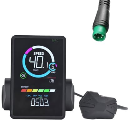 Swiixxer M7C-2 LCD-Display für Elektrofahrräder, 24 V, 36 V, 48 V, 60 V, E-Scooter-LCD-Panel mit USB UART für Mountainbike-Elektrofahrräder, 5-Polige Ersatzteile