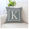 Wisafory 45 x 45 cm Kissenbezug Alphabet Kissenbezüge Zierkissenbezug mit Englischer Buchstabe ohne Füllung-kissenhülle Kissenschutz für Sofa, Couch, Zimmer, Schlafsofa, DIY, Home Deko K
