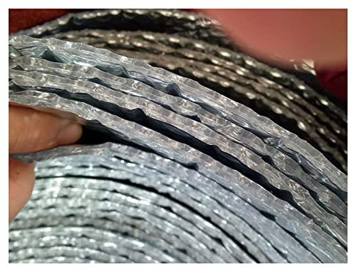 WDSOPK Folien-Isolierrolle, Isolierfolie, Heizkörper-Reflektorplatten, Wärmereflektierende Heizkörperplatten, Mit Aluminiumfolie Isolierte Dampfsperren Für Fenster, Garagen, Fuß(1X15M(3.2X49.2Ft))