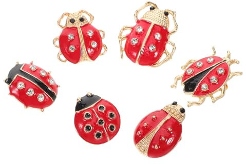 COMNESTBI 6pièces Broches Vintage Forme De Avec Cristaux Épingles Animaux Mignonnes Pour Femmes Accessoires De Mode Pour Anniversaire Noël Et Graduation