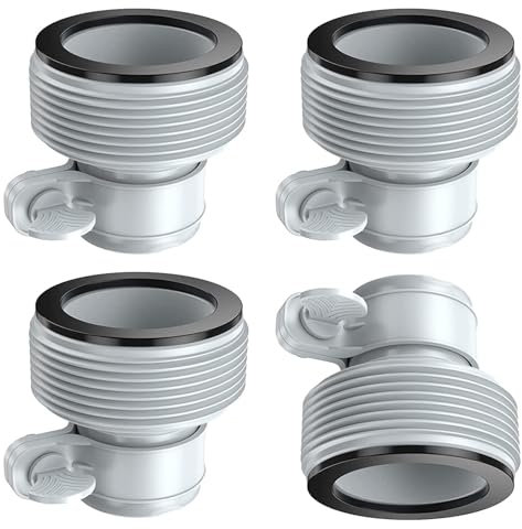 Hose Adapters for Pool Pumps 1.25 to 1.5 Type B Hose Adapters for Intex Pool, Hose Conversion Adapters B Kit to Upgrade Filter Pumps and Saltwater System (4 Pack)