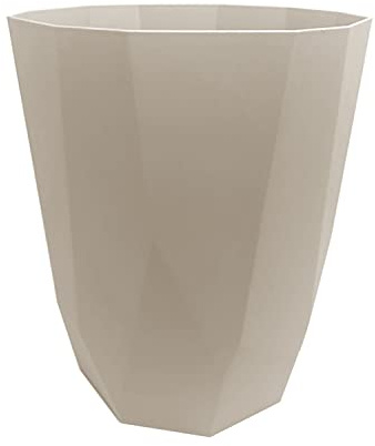 Diamond Pattern Plastic Plant Pots - 30cm Planting Pots Durable & Weather-Resistant Plastic Planter for Indoor Outdoor Use, Decorative Garden Flower Plant Pot for Home Balcony Patio (Beige)