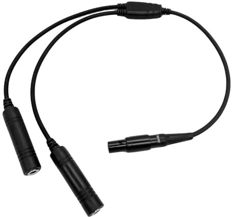 JUYODE General Aviation Headset GA Dual Plugs to Lemo 6-Pin Adapter for Bose A20 A30 Headsets Pilot Airplane Aircraft Connector (1-GA-lemo)