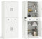 COSTWAY Armoire de Rangement 183 cm, Armoire Chambre 4 Portes avec Grand Tiroir, 3 Étagères Ajustables, Style Porte Grange Moderne, 2 Kits Anti-Basculement, pour Salon, Salle de Bain, Blanc
