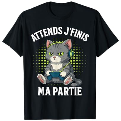 J'Finis Ma Partie Drôle De Chat Gamer T-Shirt