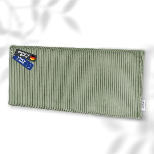 Lycce Wandkissen Cord, Wandpolster Kopfteil Betten & Rückenkissen (Salbei) | komfortabel & stabil, einfache Montage, Wandpaneele gepolstert, Schlafzimmer & Esszimmer