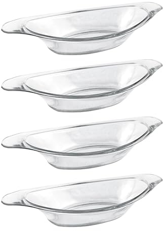 Ioensy Lot de 4 Bols Banana Split en Forme de Bateau pour Dessert, Biscuits, Sandwichs, Salades