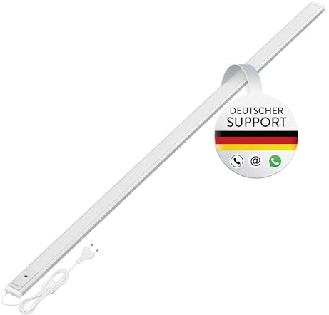 Oktaplex Riva LED Unterbaulampe Küche 120cm flach mit Sensor | 765lm Dimmbar Neutralweiß 4000K Unterbauleuchte 10W Lichtleiste silber