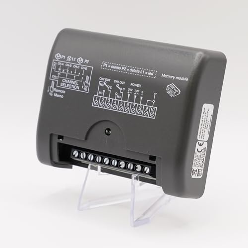 Cardin S449 RQM449200 - Récepteur 2 canaux 433,92 MHz compatible TXC449 pour portails et garages - Mémoire 300 télécommandes - 2 sorties relais NO/NC - 12/24V AC/DC + 1 Goodies DOMOBIP