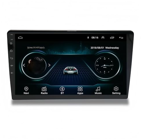 Autoradio doppio DIN da 10 pollici, 2+32G, Carplay, lettore DVD Android 2DIN con navigazione GPS GPS per auto