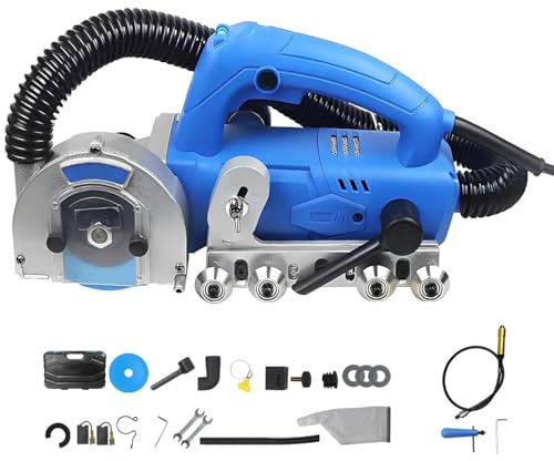 Ymnogjie Macchina Elettrica Pulizia Fessure tra Piastrelle 1200W,9000 Giri/min con Sacchetto Raccoglipolvere for La Pulizia delle Fessure delle Piastrelle C