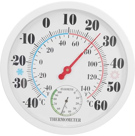 IWOWHERO Room Thermometer Indoor Wall Mount Digital Humidity Meter for Apartment Interior Climate Control, Digital Temperature and Humidity Sensor Monitor for Home and Office