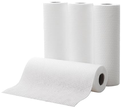 50PCS Disposable Dish Cloths,Disposable Cleaning Cloths and Cleaning Handi Wipes,Remove Stubborn Sta ins Dish Paper Towels Reusable Cleaning Wipe for Kitchen Bathroom Windows,White