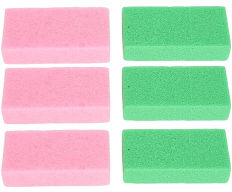 Sonew Pierre Ponce 6 Pièces, épurateur de Pédicure Exfoliant en Mousse PU pour éliminer les Callosités de la Peau Dure, avec un Design Compact et Léger pour des Pieds Doux et Liss